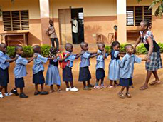 children in school uniforms